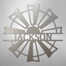 Custom Metal Wall Art - Personalized Farmhouse Windmill Monogram Sign