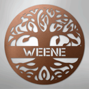 Custom Metal Wall Art - Personalized Tree of Life Family Name Sign