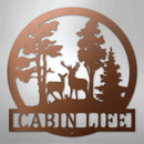 Custom Metal Wall Art - Deer Name Monogram Sign