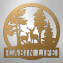 Custom Metal Wall Art - Deer Name Monogram Sign