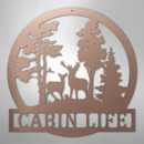 Custom Metal Wall Art - Deer Name Monogram Sign