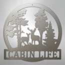 Custom Metal Wall Art - Deer Name Monogram Sign