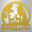 Custom Metal Wall Art - Deer Name Monogram Sign