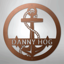Custom Metal Wall Art - Personalized Nautical Anchor Sign