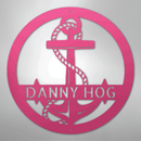 Custom Metal Wall Art - Personalized Nautical Anchor Sign