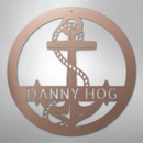 Custom Metal Wall Art - Personalized Nautical Anchor Sign