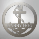 Custom Metal Wall Art - Personalized Nautical Anchor Sign