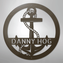 Custom Metal Wall Art - Personalized Nautical Anchor Sign