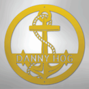 Custom Metal Wall Art - Personalized Nautical Anchor Sign