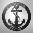Custom Metal Wall Art - Personalized Nautical Anchor Sign
