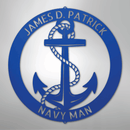 Custom Metal Wall Art - Personalized Nautical Anchor Sign