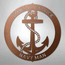 Custom Metal Wall Art - Personalized Nautical Anchor Sign