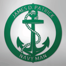 Custom Metal Wall Art - Personalized Nautical Anchor Sign