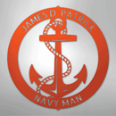 Custom Metal Wall Art - Personalized Nautical Anchor Sign