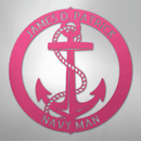 Custom Metal Wall Art - Personalized Nautical Anchor Sign
