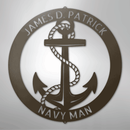 Custom Metal Wall Art - Personalized Nautical Anchor Sign