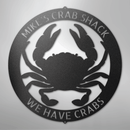 Custom Metal Wall Art - Personalized Crab Sign