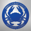 Custom Metal Wall Art - Personalized Crab Sign