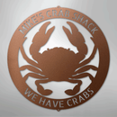 Custom Metal Wall Art - Personalized Crab Sign