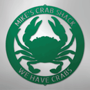 Custom Metal Wall Art - Personalized Crab Sign