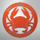 Custom Metal Wall Art - Personalized Crab Sign