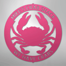 Custom Metal Wall Art - Personalized Crab Sign