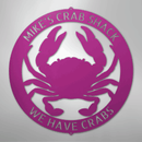 Custom Metal Wall Art - Personalized Crab Sign