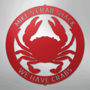 Custom Metal Wall Art - Personalized Crab Sign