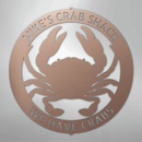 Custom Metal Wall Art - Personalized Crab Sign