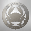 Custom Metal Wall Art - Personalized Crab Sign