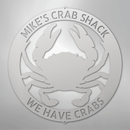 Custom Metal Wall Art - Personalized Crab Sign