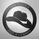 Custom Metal Wall Art - Personalized Western Cowboy Monogram Sign