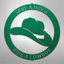 Custom Metal Wall Art - Personalized Western Cowboy Monogram Sign