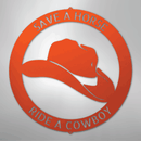 Custom Metal Wall Art - Personalized Western Cowboy Monogram Sign