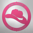 Custom Metal Wall Art - Personalized Western Cowboy Monogram Sign