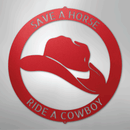 Custom Metal Wall Art - Personalized Western Cowboy Monogram Sign