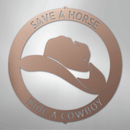 Custom Metal Wall Art - Personalized Western Cowboy Monogram Sign
