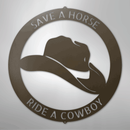 Custom Metal Wall Art - Personalized Western Cowboy Monogram Sign