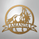 Custom Metal Wall Art - Personalized Horse Monogram Sign