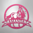 Custom Metal Wall Art - Personalized Horse Monogram Sign