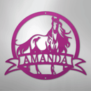Custom Metal Wall Art - Personalized Horse Monogram Sign