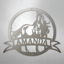 Custom Metal Wall Art - Personalized Horse Monogram Sign