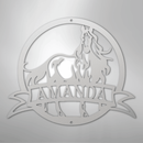 Custom Metal Wall Art - Personalized Horse Monogram Sign