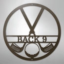 Custom Metal Wall Art - Personalized Golf Club Monogram Sign
