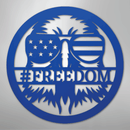 Custom Metal Wall Art - Personalized Patriotic Eagle Monogram Sign