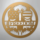 Custom Metal Wall Art - Personalized Patriotic Eagle Monogram Sign