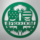 Custom Metal Wall Art - Personalized Patriotic Eagle Monogram Sign