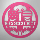 Custom Metal Wall Art - Personalized Patriotic Eagle Monogram Sign
