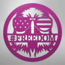 Custom Metal Wall Art - Personalized Patriotic Eagle Monogram Sign