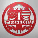 Custom Metal Wall Art - Personalized Patriotic Eagle Monogram Sign